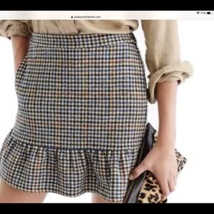 J. Crew Houndstooth Wool Skirt